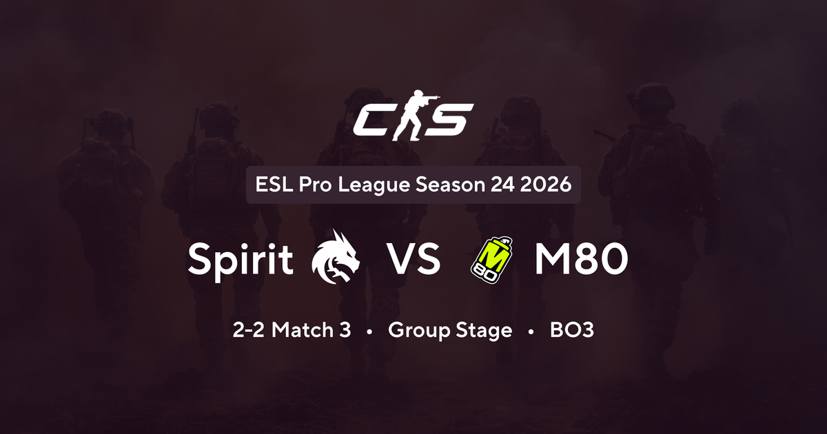 Subject - Logo turnamen ESL Pro League Season 24 Spirit vs M80 Match Image