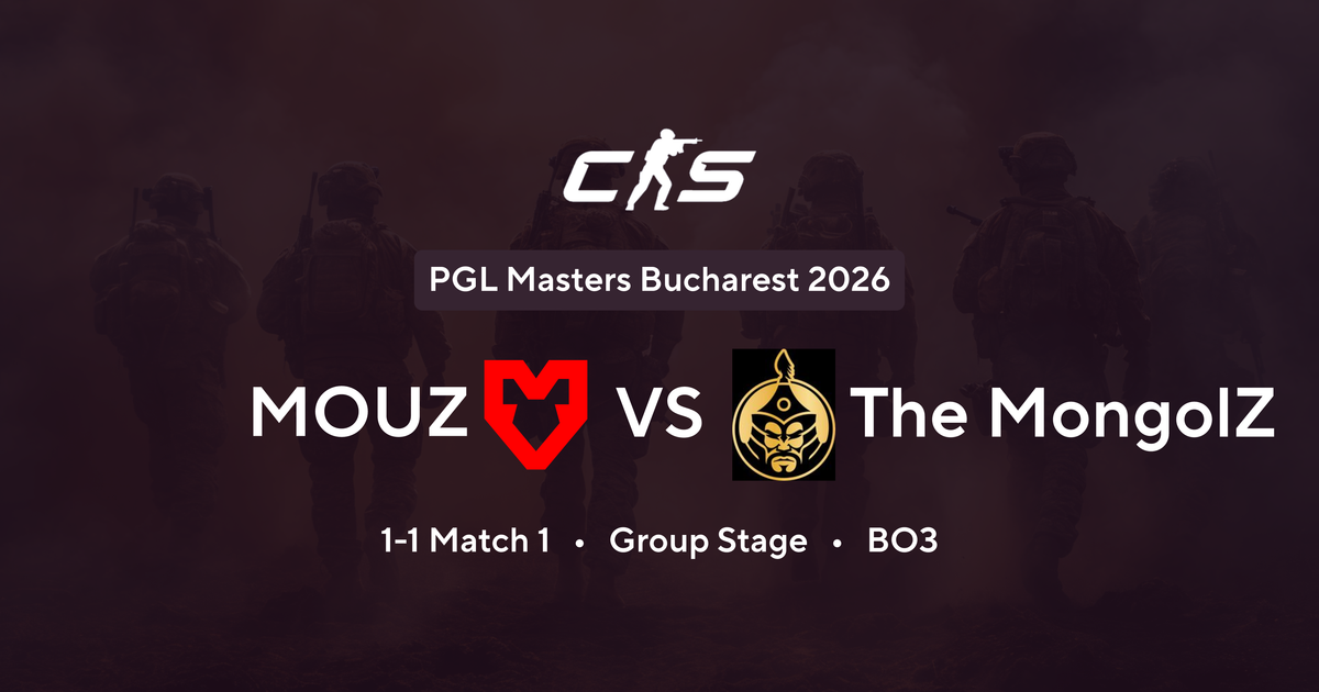 PGL Masters Bucharest 2026 - MOUZ vs The MongolZ - Counter-Strike Match