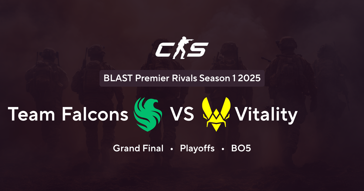 BLAST Premier Rivals Season 1 2025 - Team Falcons vs Vitality - Counter-Strike Match